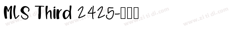 MLS Third 2425字体转换